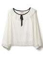 Girls Retroraceブラウス / mille fille closet/シロ