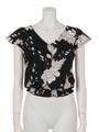 Grand FlowerフリルSLV TOP/BLK