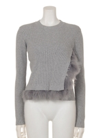 H/Nフェザーknit TOP/T.GRY