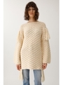 HAND KNITTED FRINGE ワンピース/O/WHT1
