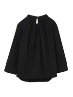 HIGH NECK SIDE RIBBON TOP/ブラック