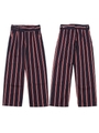 HIGH WAISTED STRIPED PANT/レッド