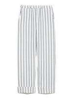 HOTELライクストライプロングパンツ/NVY