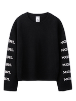 LAMB WOOL KNIT TOP/ブラック