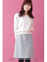 LuLuロゴビジューニット/ピンク(090)