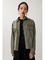 MILITARY CONTRASTING シャツ/KHA