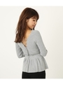 MIX Pattern Knit ペプラムTOP（２）/T.GRY