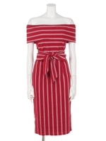 MIXボーダーオフショルOP/RED