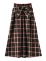 PLAID CHECK LONG SKIRT/レッド