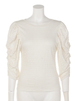 PUFF SLEEVE TOPS/WHT