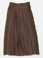 Pleats skirt/KHAKI