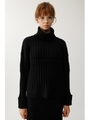 RIB KNIT LINE セーター/BLK