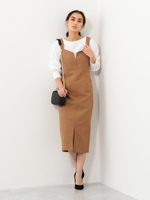 SMF T/Wギャバ Iライン ジャンスカ/MD.BROWN