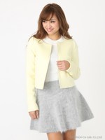 SSノーカラーショートブルゾン/LIME