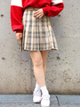 WEGO/チェックプリーツミニスカート