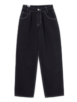 WIDE TAPERED PANTS/ブラック