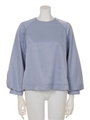 [GREED]VINTAGE PURE SATIN Puff Blouse/Lt BLUE