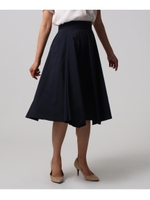 [L]【洗える】デザインタックスカート/ネイビー(093)