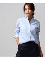 [L]【洗える】フェリーチェストライプシャツ/ライトブルー(391)