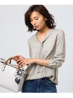 [L]クラシックリボンタイシャツ/ベージュ(252)