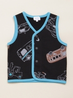 [ベビー]ラインビークルプリントベスト/ブラック
