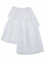asymmetry tulle skirt/white