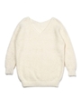 brushed knit top/WHITE