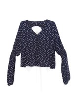 dot blouse/navy