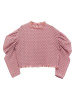 puffshoulder laceblouse/pink