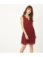 scallop laceフレアOP/RED