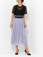 troisiemechaco オーガンジー ギャザースカート / トロワズィエムチャコ / フォーマル/LT.BLUE