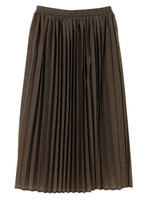 ・チェックプリーツスカート/ブラウン