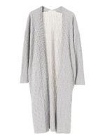 ・テレコロングカーデ/杢グレー
