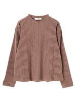 ・プチハイネックワイドリブプルオーバー/モカ