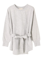 ・ミニ裏毛ベルトチュニック/杢グレー