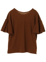 ・袖フレアープルオーバー/ライトブラウン