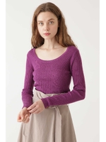 ｜美人百花9月号掲載｜ベルリブニット/VIOLET(080)