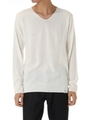 《WEB限定価格》【AZUL BY MOUSSY】Washableソフトタッチ天竺Vネックプルオーバー/WHT