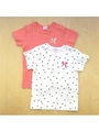 「ベビー」ガールズ半袖Tシャツ2枚組セット/レッド