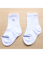 「ベビー」ロゴジャカードリブ風クルーソックス/ホワイト