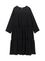 ティアードワンピース/ブラック