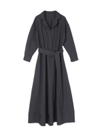 リボン付シャツワンピース/カーキ