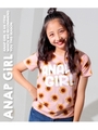 【ANAP GIRL】ヒマワリ転写プリントTシャツ/ピンク(008)