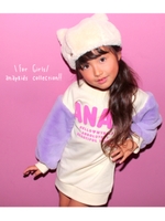 【ANAP KIDS】ふわふわファースリーブワンピース/オフホワイト(002)