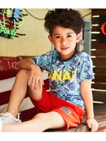 【ANAPKIDS】リーフ総柄Tシャツ/グリーン(012)