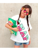 【ANAP KIDS】 斜ロゴ配色Tシャツ/ピンク(008)