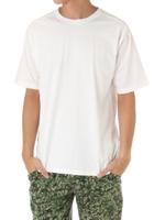 【AZUL BY MOUSSY】ショルダー異素材切替クルーネックTEE/WHT