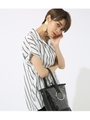 【AZUL BY MOUSSY】ストライプドビースキッパーシャツ/柄WHT