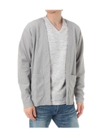 【AZUL BY MOUSSY】ダブルフェイストッパーカーディ/GRY