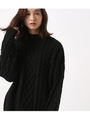 【AZUL BY MOUSSY】ビッグケーブルニット 【MOOK48掲載 98009】/BLK